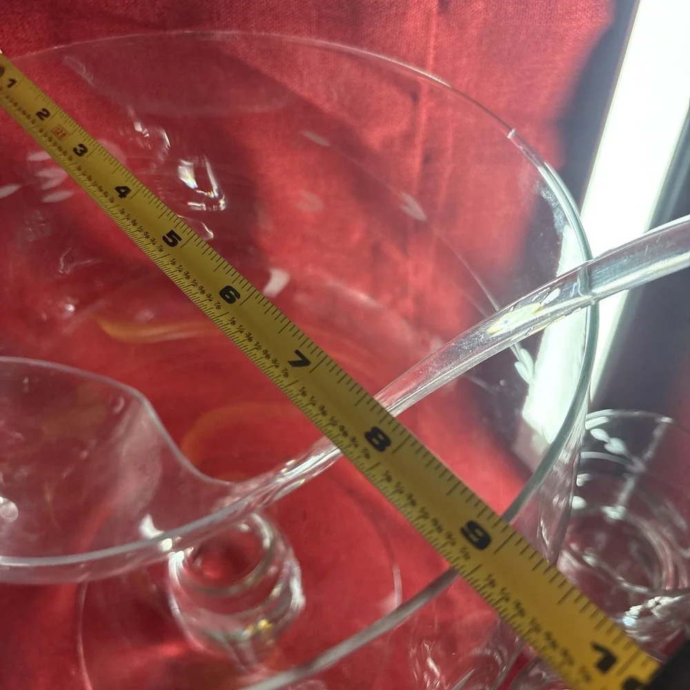 Vintage Princess House Heritage Crystal Hostess Punch Bowl Set/12 Glasses